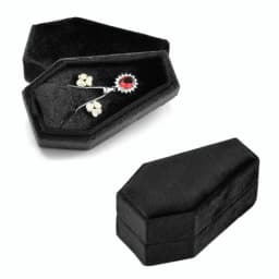 Velvets Jewelry Storage Box Coffin Shape Ring Necklace Earring Box Display Cases Desktop Decoration Jewelry Organizer