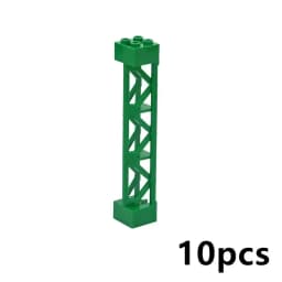 Building Block Part 10Pcs MOC Pillars Bricks 2X2X10 Support Baseplate Bridge Pillar Girder Bracket Column Toys Compatible 95347
