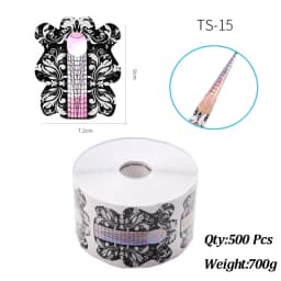 500Pcs Nail Paper Extension Stencil Forms Stickers Holder for Gel Acrylic Tips Builder French Nail Form Tip False Nails Art Tool