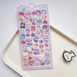 Creative Candy Ghost Rabbit Drop 3D Relief Stickers Scrapbooking Diy Diary Stationery Sticker Decor Cute Aesthetic Stickers