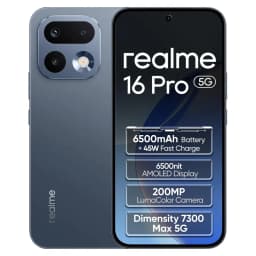 realme 16Pro 5G Smartphone Fast Charge 45W Battery 6500mAh, Camera 200MP OIS, IP69 AMOLED Display 144Hz 6.78"