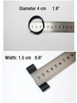 Diameter 4cm Black Wide Elastic Rubber Bands For Packing Packaging Office Supply