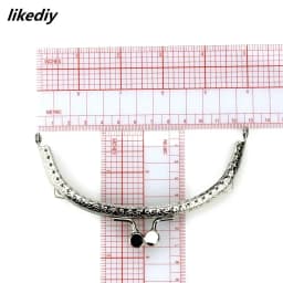 1 Piece 12.5 CM Silver Arch Metal Purse Frame Flat Round Head Vintage Embossing Kiss Clasp Lock Bag Accessorie