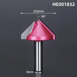 HUHAO 6mm Shank V Shape Wood Router Bit 60 90 120 150 Degrees 3D Engraving Bit Carbide End Mill for Wood MDF Cutting Slotting
