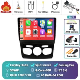 Android 16 Carplay DSP WIF+4G Car Radio GPS Multimedia Player For Citroen C4 C4L DS4 2013 2014 2015 2016 2017 Stereo 360 Camera