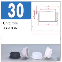 Black Silicone Rubber Snap-on Grommet Hole Plugs End Caps Bung Wire Cable Protect Bush 4.5mm-30mm