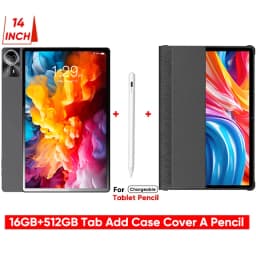 Google Play Support 14 Inch Tablet Pc Android 14 Tablet 16+512GB Phone Call BT 5G WiFi Pad Hebrew/Russian Global Language
