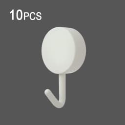 10Pcs Self Adhesive Wall Hook Strong Without Drilling Coat Bag Bathroom Door Kitchen Towel Hanger Hooks Home Storage Accessories