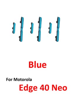 Phone Power Volume Button For Motorola Moto Edge 40 Neo New On Off Up Down Key Internal Flex Cable Repair Parts Black Blue Green