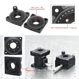 Rotation Mount 360 Degree Indexing Table Optical Adjustment Mirror Frame Fixed Wave Plate Polarizer Compatible SM1 For RK100-A