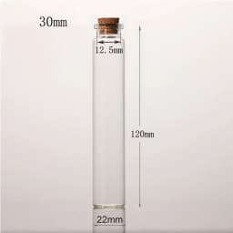 100Pcs 5/8/10/12/15/20ml Empty Mini Glass Bottles with Cork Stoppers Lovely Glass Vials for DIY Craft Wedding Home Party Decor