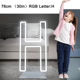 76cm Large Light up Letter Sign 26 Alphabet Stand up Lighting for Wedding Birthday Party Home Bar Decor