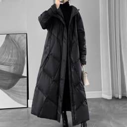 2026 Fashion Down Cotton-padded Jacket Women's Winter X-long Parkas Thicken Warm Top Hooded Coat Loose A-line Quilted Outerwear