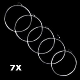 Goture 5pcs Tapered Leader Fly Fishing Line 9FT/2.74M 0X/1X/2X/3X/4X/5X/6X/7X Fly Line Leader With Loop Clear Nylon Line