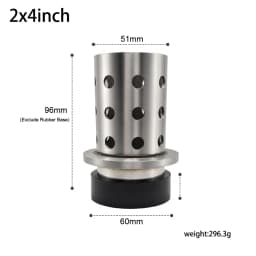 Mini Perforated Stainless Steel Casting Flask with Rubber Base for Jewelry Vacuum Lost Wax Casting Mold Tool