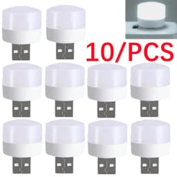 10 pcs RGB USB LED Night Light Super Bright Eye Protection LED Plug Lamp Computer Mobile Power Charging USB Small USB Book Light