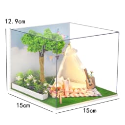 DIY Book Nook Kit Wooden Doll House 3D Puzzle Assembly Toy Home Bookend Bookshelf Insert With Furniture Toys For Christmas Gift