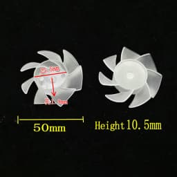 1 Pc 7 Blades Plastic Fan Blade Outside Diameter 35mm/42mm/50mm/65mm Plastic Cooling Fan Blade For Hair Dryer