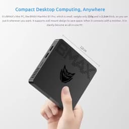 ERVPES B20E Mini PC, Windows 11, 8GB RAM 128GB SSD, Intel Pentium Gold 6500Y, Dual-Band WiFi, Compact Desktop for Home