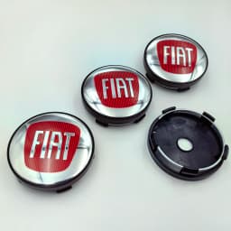 4pcs 60mm fiat logo Car Wheel Center Cap Hub Covers Badge Styling Accessories Silver Or Black Compatible with FIAT