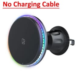 Auto Fast Magnetic Wireless Charger LED Air Outlet Phone Holder For iPhone 17 16 15 14 13 12 Pro Max Car Quick Charging Station