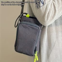 Nylon Crossbody Bag with Adjustable Strap, Phone and Bottle Pocket | Zipper Closure, Minimalist Bag Design, Everyday Carry Bag