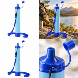 Outdoor Mini Water Filter Straw Camping Purification Portable Hiking Water Purifier for Survival or Emergency Supplies