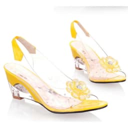 Studded Flower Design Transparent Sandals Peep Toe Heels Sandal Wedding Party Shoes Women Fishmouth Open Toe Heels 2026 New
