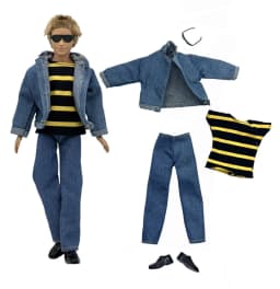 1 Set Ken Cloth Handmade Handsome Doll Accessories Casual Wear Suit for 30cm 12inch Ken Doll Suit Kids Gift