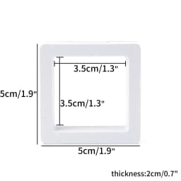 3D Free Stand White Suspension Floating Case Frame Membrane Display For Jewelry Storage Earrings Necklace Ring Accessories Box
