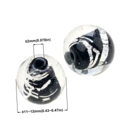 Black Color Series 2/4/6PCS/LOT Mixed Style Handmade Lampwork Glass Beads For Crafts Charm Bracelets/Earring DIY Jewelry Making