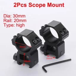 2Pcs Hunting Riflescope Mounts for Dia 25.4mm 30mm Pipe Scopes 11mm Dovetail 20mm Picatinny Rail Mounted Tactical Sights Mounts