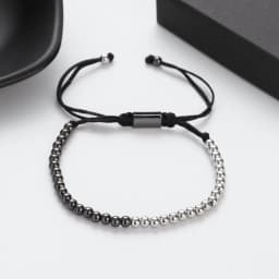 Classic Men Women Bracelet 4MM Copper Beaded Charm Bracelet Pulseira Adjustable Bracelet Fashion Jewelry Gift