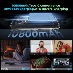 HOTWAV Hyper 7S Rugged Phone 5G Octa-core Android 15 Smartphone 6.6'' HD+ 120Hz 10800mAh 20W Mobile Phone 4GB 256GB Cellphone