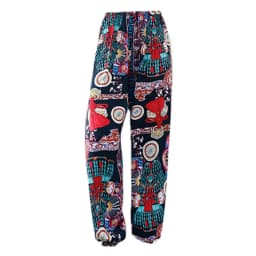 Women's Mosquito-proof Cotton Silk Beach Summer Casual Flower Pants Artificial Cotton Summer Sleeping Pants Thin Adult Bloomers