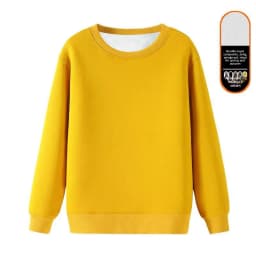 Men's Fleece Lined round Neck Sweatshirt Loose Long Sleeve T-Shirt Thickened Lamb Velvet Warm Winter Base Layer Shirt