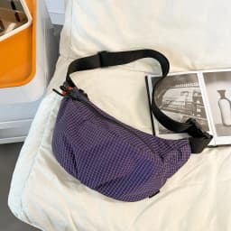 Casual Crossbody Bag Unisex Dumpling Shape Large Capacity Waterproof Nylon Leisure Shopping Bag for Men And Women