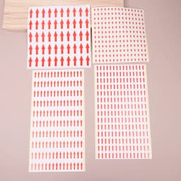 10 PCS Red Arrow Stickers Self Adhesive Custom Labels Round Square Unhealthy Product Indication Rework Sign