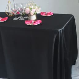 Reusable Satin Tablecloth Wedding Mariage Party Decoration Polyester Picnic Countryard Birthday Christmas Table Cloth White/Blue
