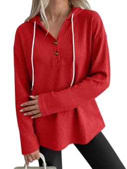 Casual Pullover Hoodie with V Neck Regular Length American and European Style Regular Sleeve Autumn Long Sleeve Women Hoodie