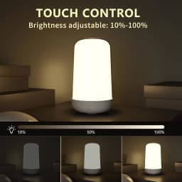 Smart 16 Color LED Table Lamp Touch & Bluetooth APP Control Dimmable Rechargeable Bedside Night Lamp for Room Decor