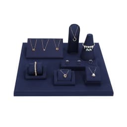Dark Blue Jewelry Rack Light Luxury Ring Necklace Bracelet Decoration Bracelet Watch Display Table Jewelry Display Props