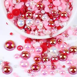 Mix Color AB Half Round ABS Beads Pearl Flatback Bead For DIY Nail Decor Jewelry Making F0104