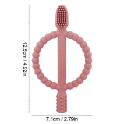 Baby Silicone Training Toothbrush Safe Toddle Teether Chew Toys Teething Ring Gift Infant Baby Chewing Clean Teething Toys