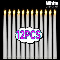 3D Taper Long-pole Candles Lights LED Flameless Pointed Candle Light Battery Electronic Tealight Wedding Christmas Party Decor