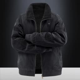 Men's Thick Padded Reversible Cotton Jacket Fleece Lined Winter Warm Casual Bomber Outdoor Daily Outerwear Parkas 26620A