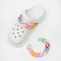 Single piece chain shoes charms plastic pearl Macaron Accessories for clogs shoe Decorations man kids gifts
