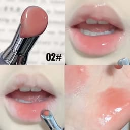Mirror-Like Lip Gloss, Moisturizing and Volumizing Glassy Plump Lips, Non-Sticky Tinted Lip Gloss, Long-Lasting Lip Makeup, Portable Holiday Gift
