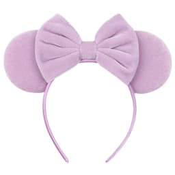 1pc Elegant Velvet Hair Accessory Fashion Solid Color Mickey Mouse Ear Headband For Wear Party Theme Parks Women Headband