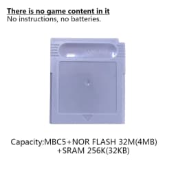 GBC Game Card Blank No Content Game Card Custom Burning Game Content No Manual No Battery Multicolored Shell